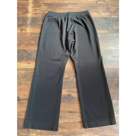 Eileen Fisher Black straight Dress Pants washable Thick Heavy Small - Picture 4 of 11